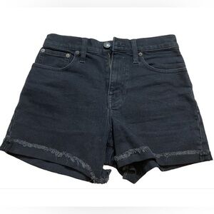 Madewell Highrise Denim Black Shorts